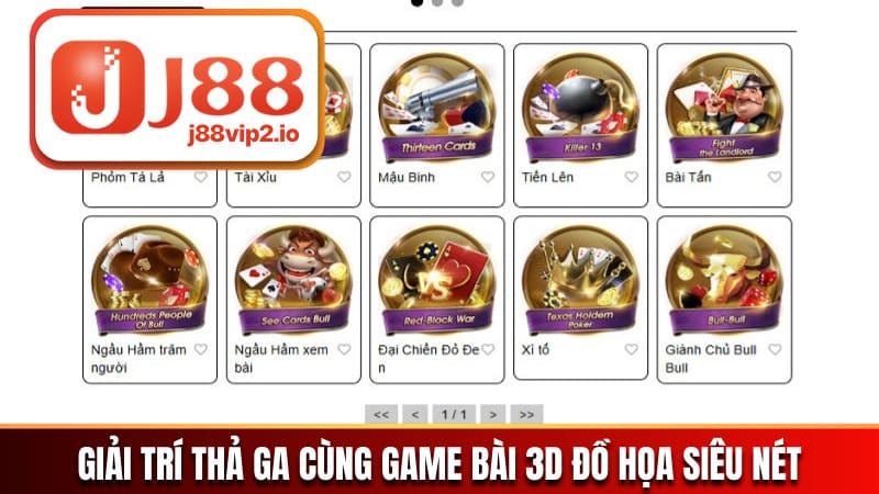 Giải trí thả ga cùng game bài 3D đồ họa siêu nét