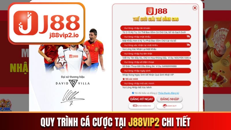 Quy trình cá cược tại J88vip2 chi tiết và đầy đủ